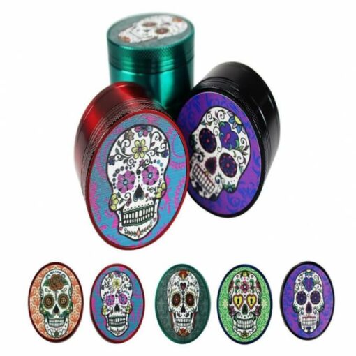 3 Piece Laser Cut Candy Skull Grinder