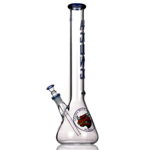 Agung Angry Bull Large Beaker Slider Bong Blue 45cm