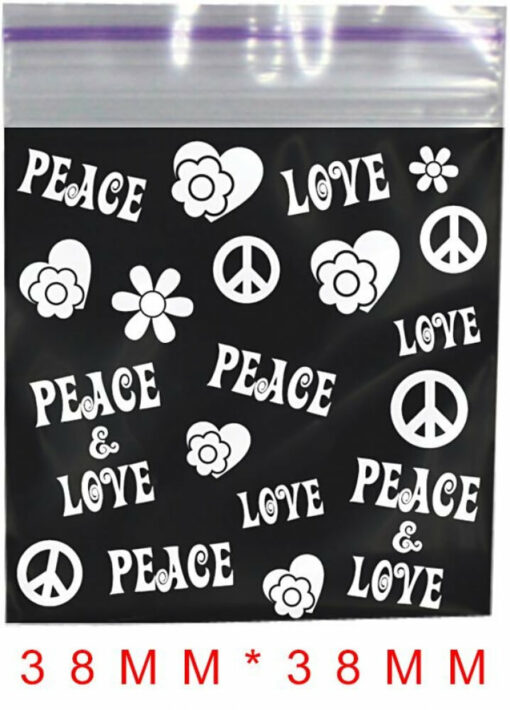 Peace Printed Bag 38mm X 38mm