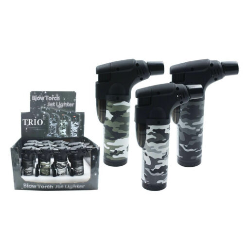 Camo Stand Up Blow Torch Jet Lighter x2