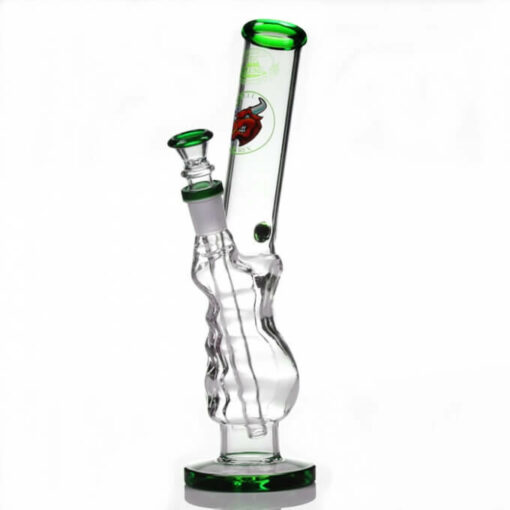 Agung Angry Bull Gripper Full Glass Bong Green 29cm