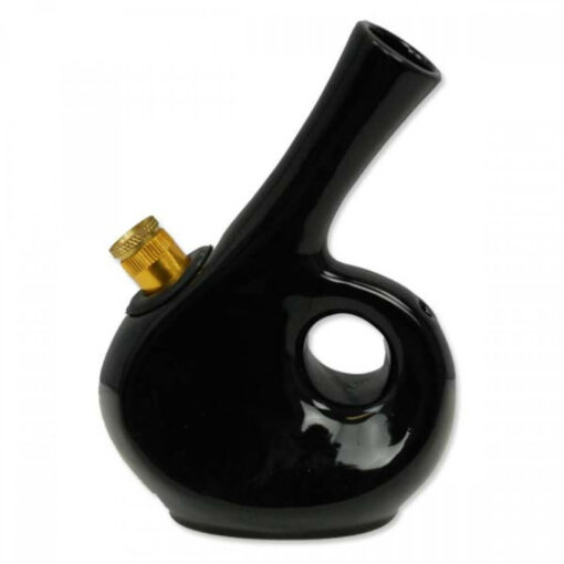 Black Aladdin Lamp Ceramic Bong - 13cm