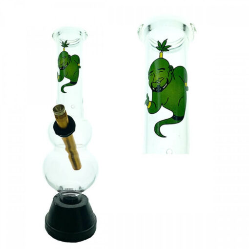 Genie Double Bubble Glass Bonza Bong 29cm