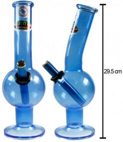 MWP Blue All Glass Bent Bubble 29.5cm