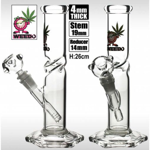 WEEDO Straight Twist Bong with Ms. Weedo 26cm