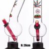 MWP Medium Glass Bent Bonza Psychedelic Leaf