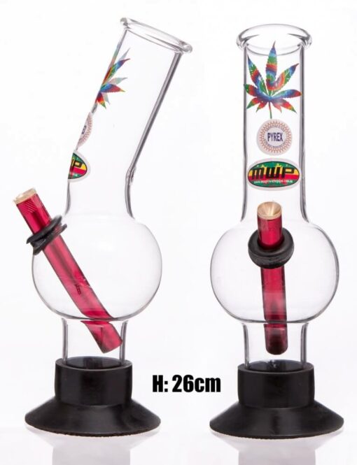 MWP Medium Glass Bent Bonza Psychedelic Leaf