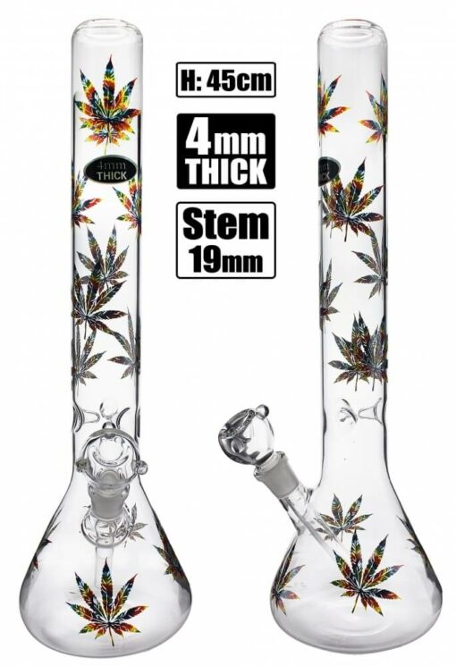 Stone Age X Large Beaker With Rasta Leaf 45cm