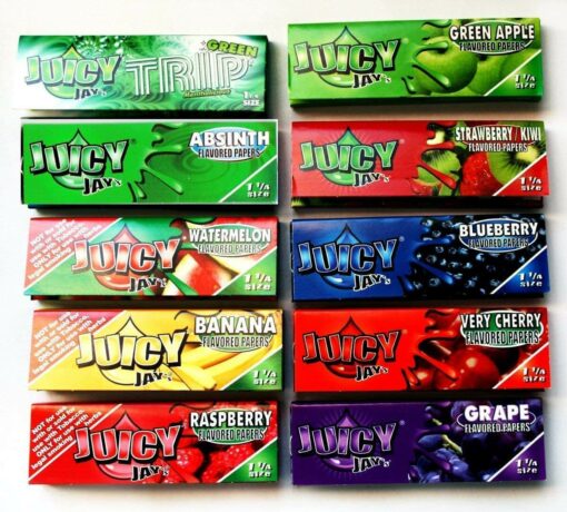 10 x Juicy Jays Mix Flavoured Rolling Papers 1 1/4