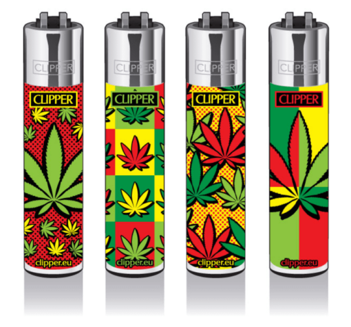 Clipper Refillable Pop Art Leaves