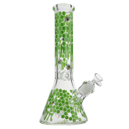 Billy Mate Glow In The Dark Honeycomb Glass Beaker 7mm