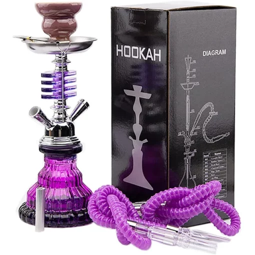 2 Hose Hookah Set, 11" Premium Portable Shisha Kit