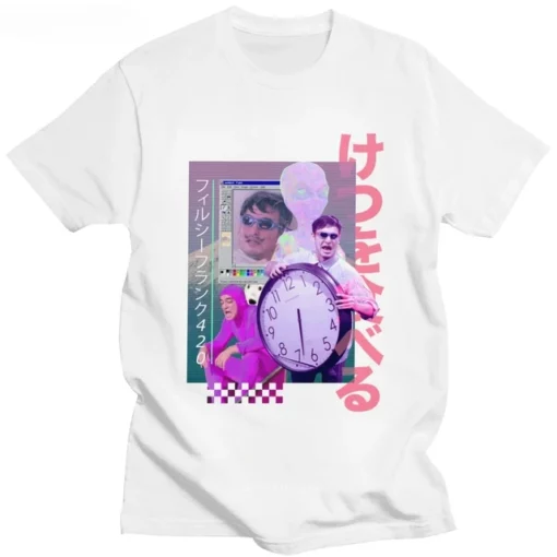 Men's Vaporwave Filthy Frank 420 Tee - Japan 80s Aesthetic