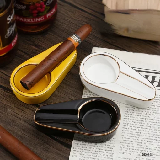 Mini Ceramic Cigar Ashtray Holder