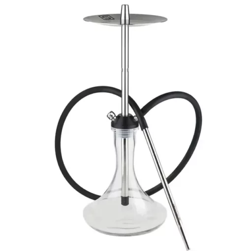 Stainless Steel Hookah Set with Silicone Hose and Metal Tray